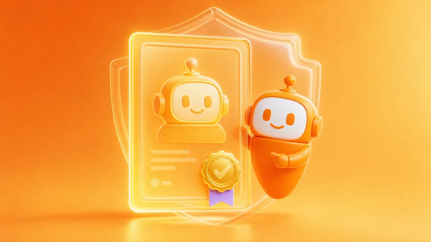 Avatar mascot presenting a secured and verified digital identity credential