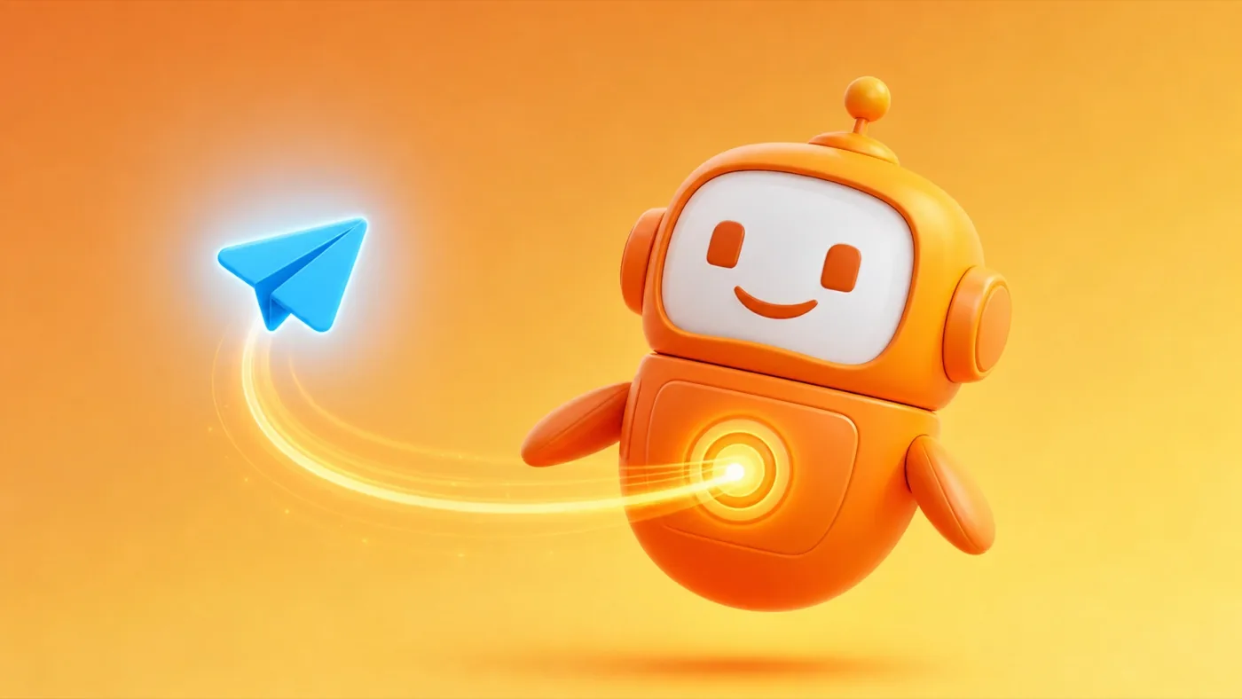 Paper-plane message connecting to an avatar mascot